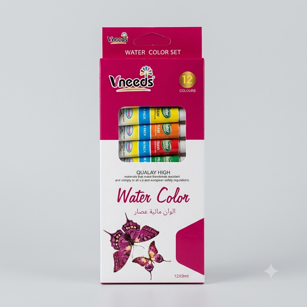 Vneeds 12-Colour Water Colour Paint Set