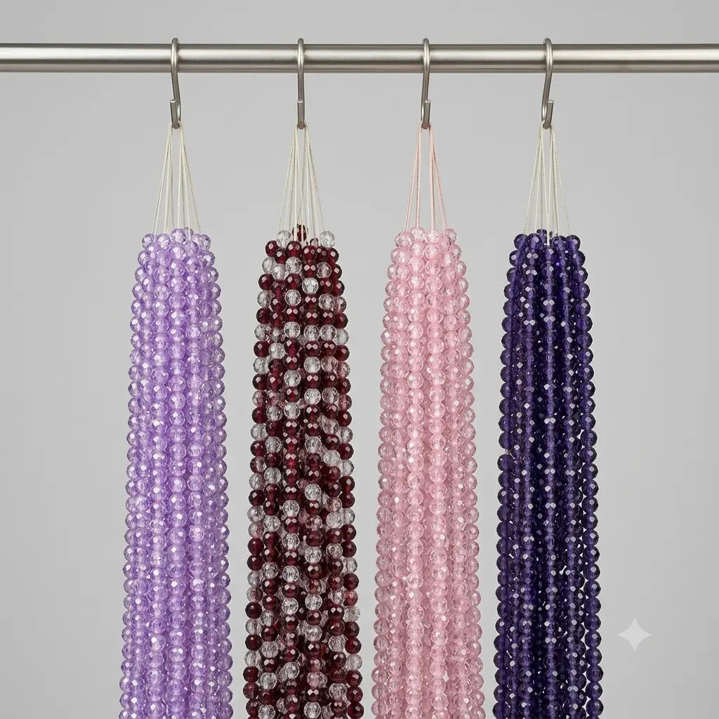 Faceted Crystal Bead Strands Set