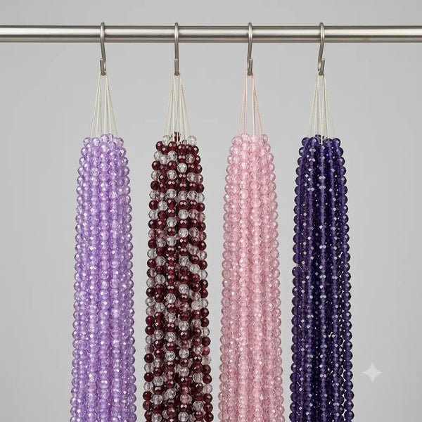 Faceted Crystal Bead Strands Set