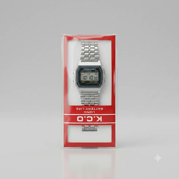 K.C.O Retro Classic Digital Metal Watch
