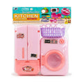 Miniature Pink Refrigerator & Washing Machine Home Kitchen Appliance Toy Set