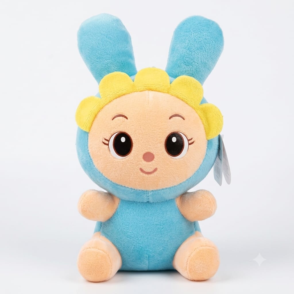 Cute Blue Bunny Cartoon Stuffed Plush Toy for Kids