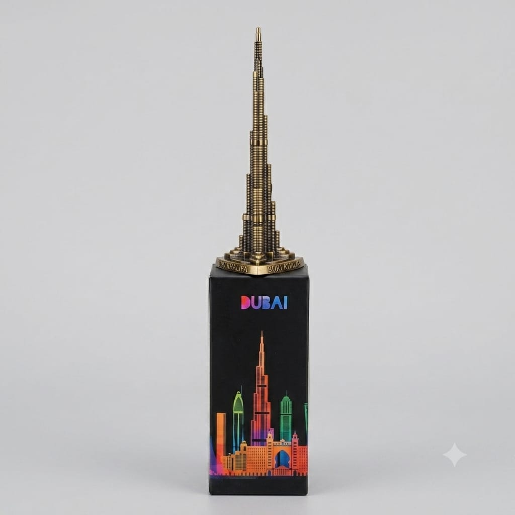 Dubai Landmark Metal Tower Miniature Replica