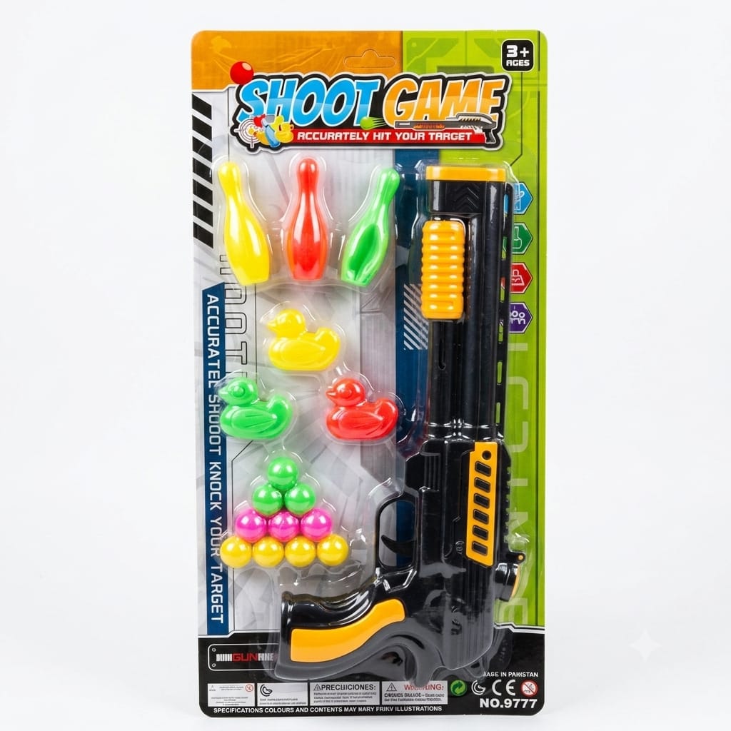Kids Shoot Game Toy Gun Set with Targets & Balls
