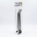 Stainless Steel Straw Spoon Set with Cleaning Brush (6-Piece)