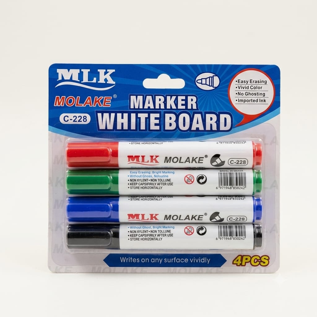 MLK Molake Whiteboard Marker Set (4 Pcs)