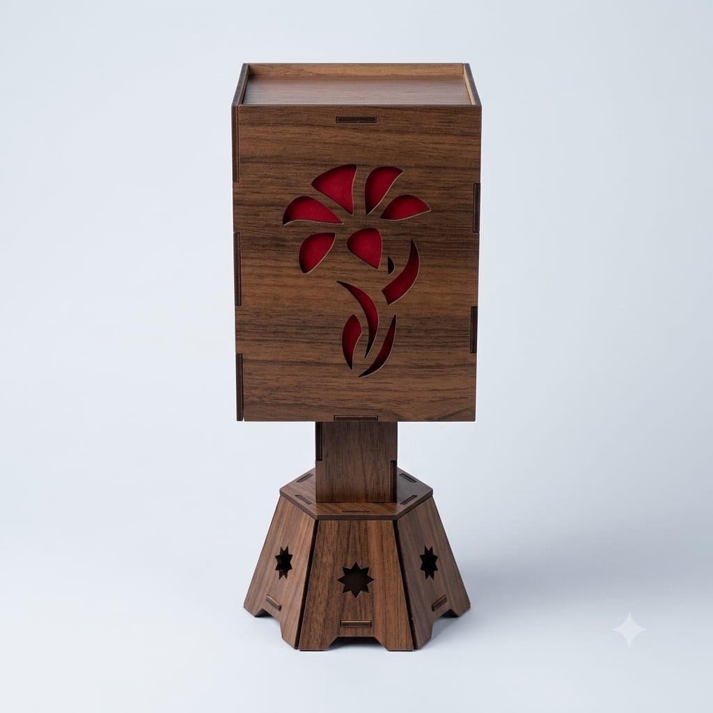 Vintage Wooden Lantern Night Light