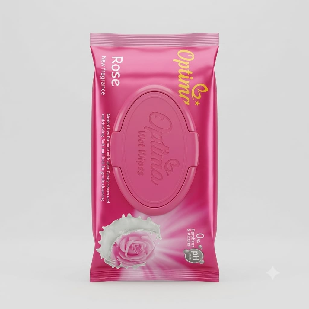 Optima Rose Scented Wet Wipes