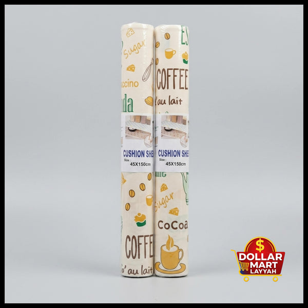 Coffee Print Kitchen Cushion Shelf Sheet (45x150cm)