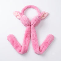 Cute Bunny Ear Moving Plush Earmuffs image 1