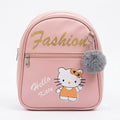 Hello Kitty Cute Pink Mini Backpack with Pom-Pom