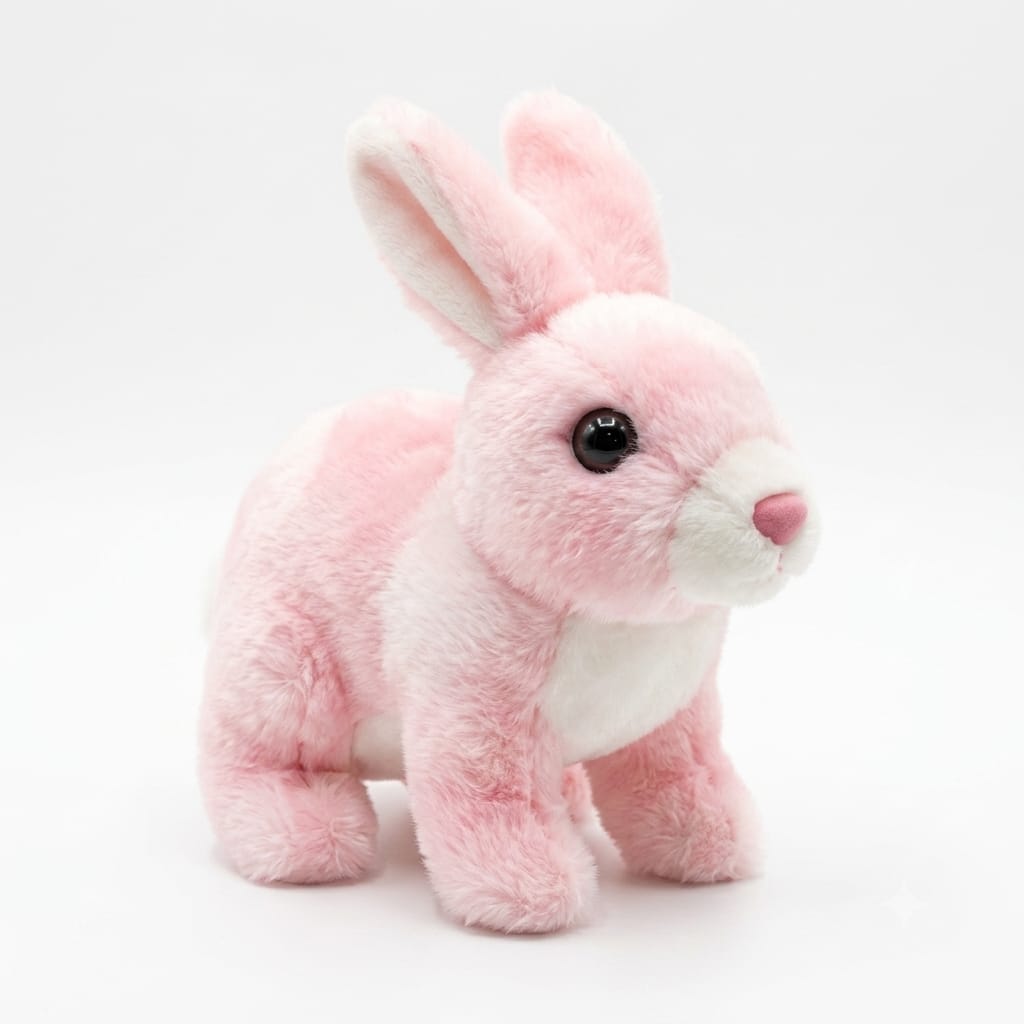 Cute Pink Bunny Stuffed Plush Toy for Kids