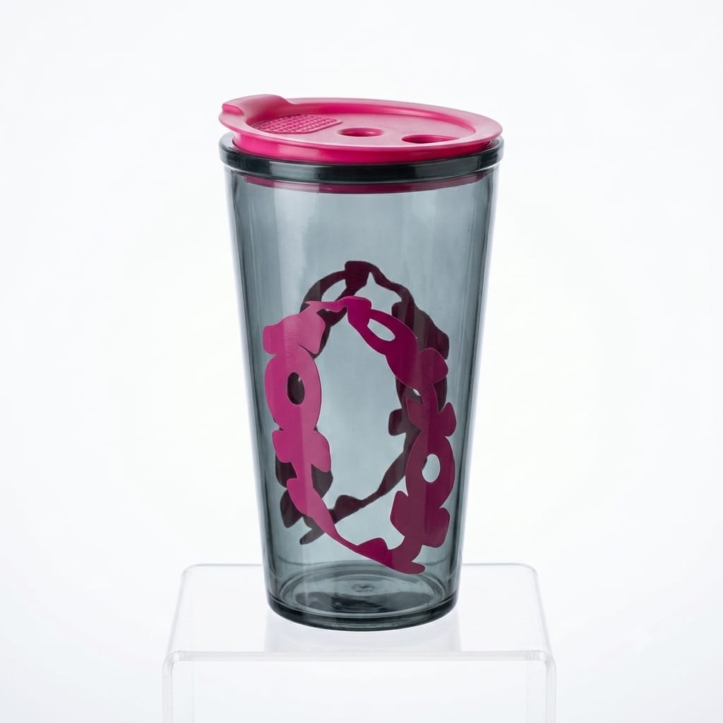 Pink Dual-Sip Travel Tumbler