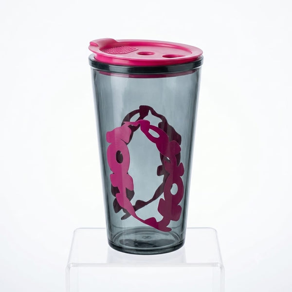 Pink Dual-Sip Travel Tumbler