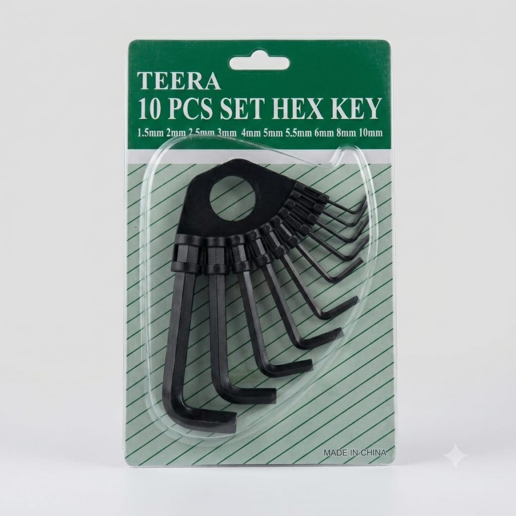 Metric L-Shape Hex Key Set (1.5mm–10mm)