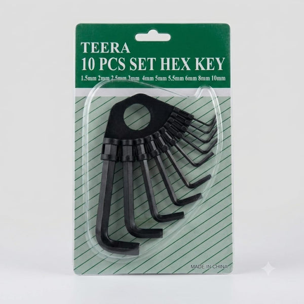 Metric L-Shape Hex Key Set (1.5mm–10mm)