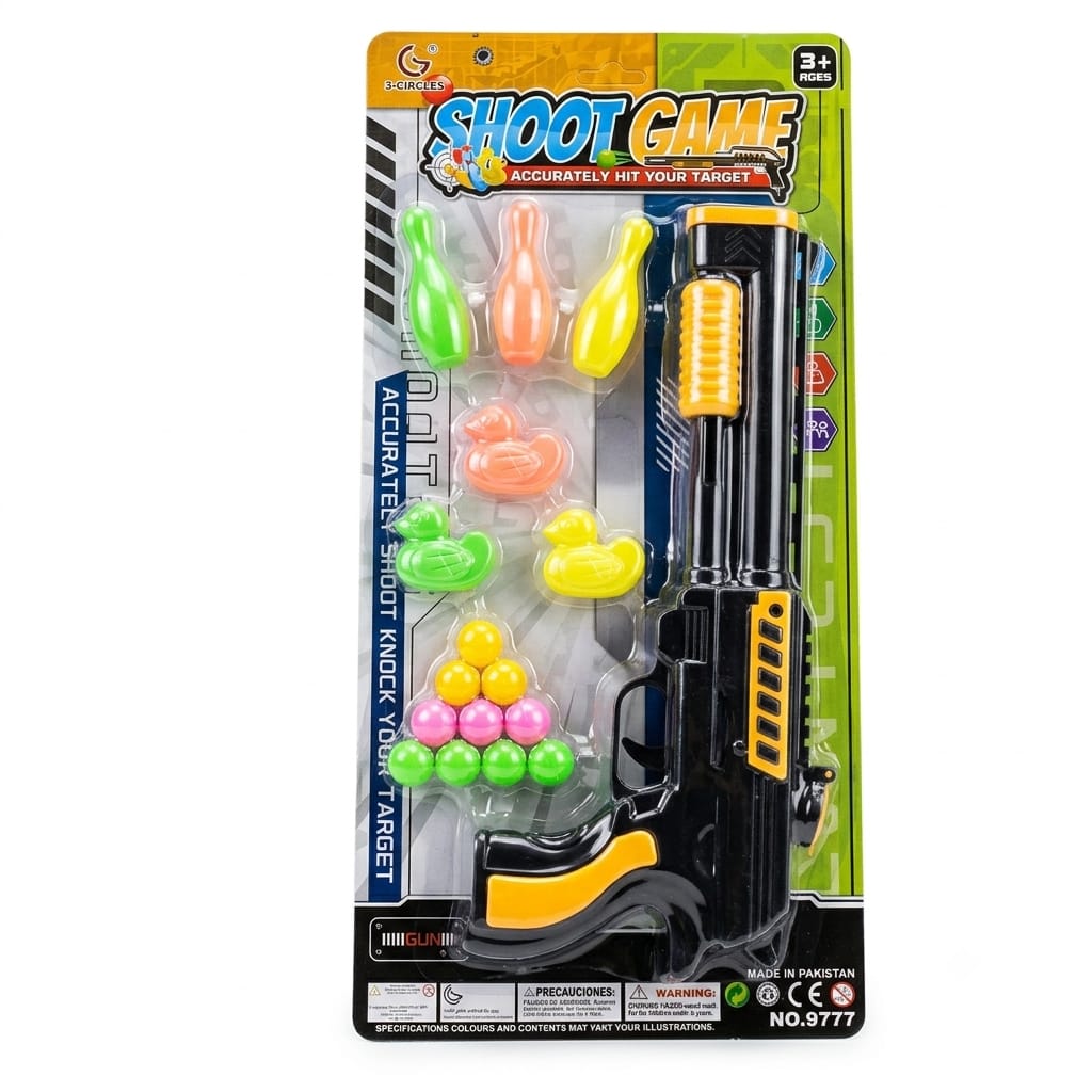 Kids Shoot Game Toy Gun Set with Targets & Balls