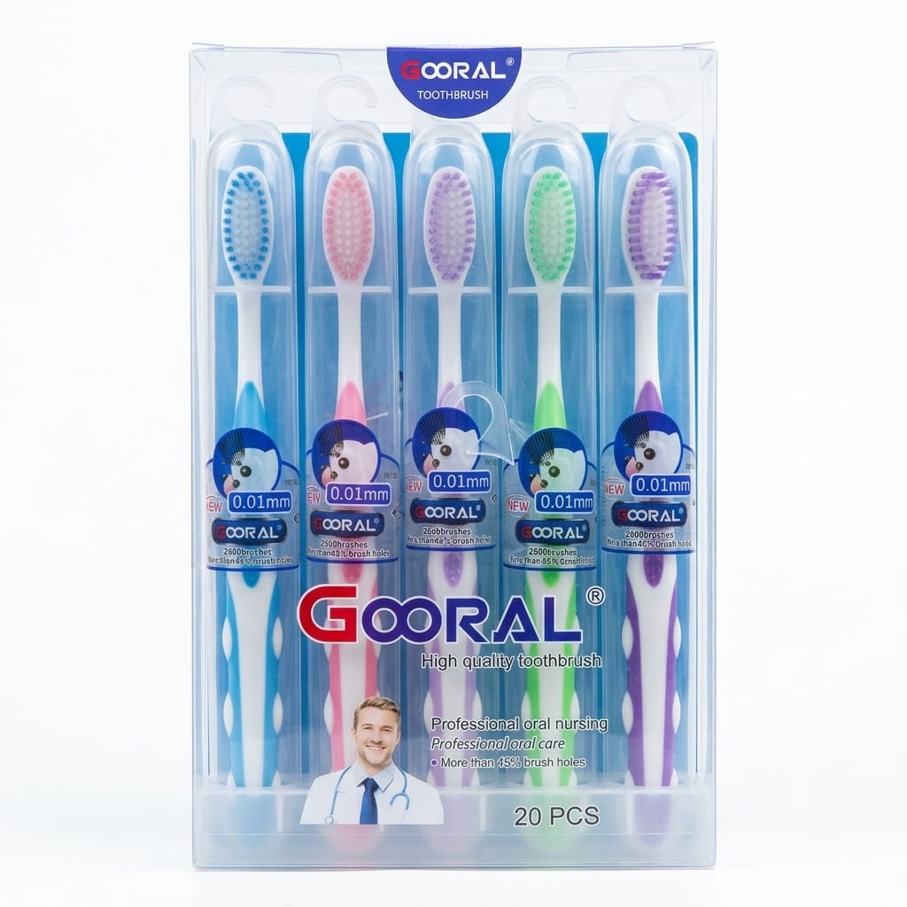 Gooral Soft Bristle Toothbrush Pack (20 Pieces)