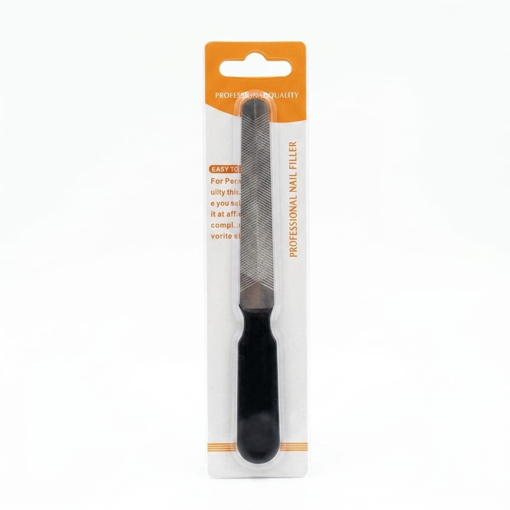 Professional Stainless Steel Nail File with Grip Handle