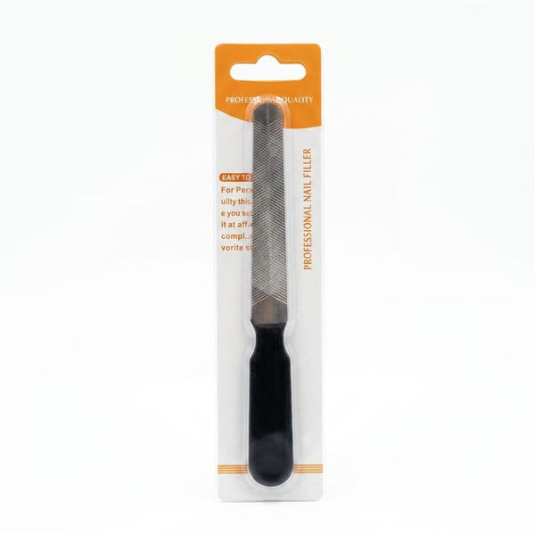 Professional Stainless Steel Nail File with Grip Handle