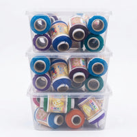 Sewing Thread Spools Set in Storage Box image 1
