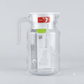 Green Apple Clear Glass Water Pitcher with Lid