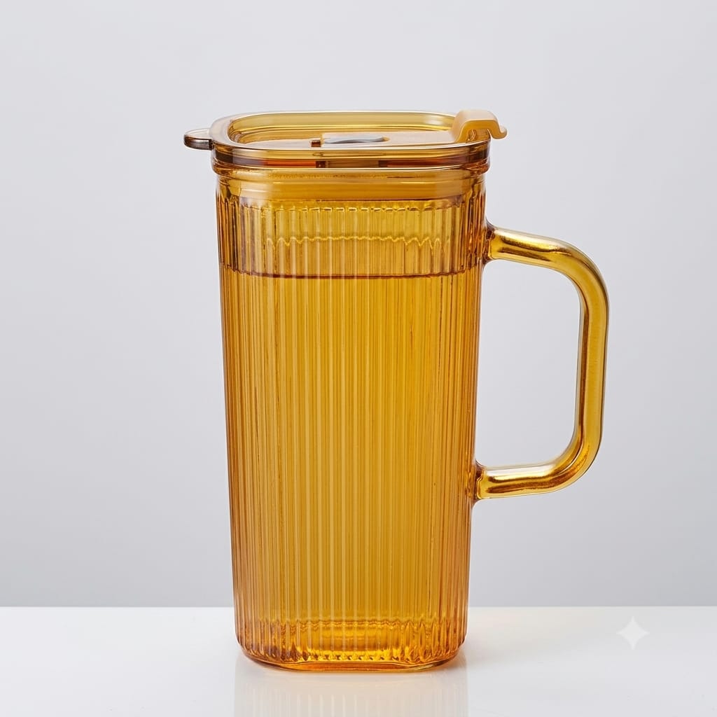 Glass Tumbler with Straw