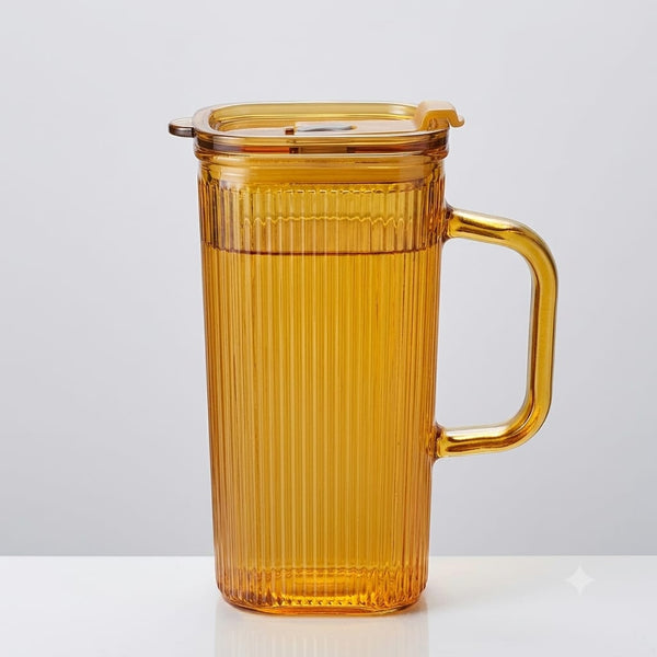 Glass Tumbler with Straw