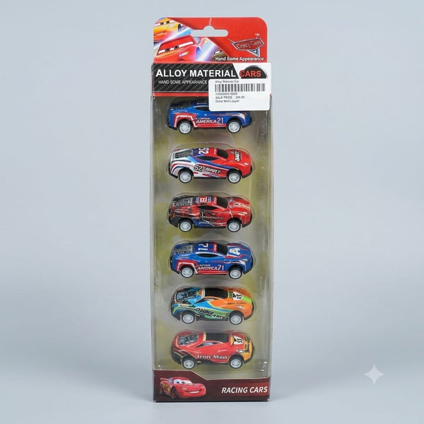 Short Name Options  6-Piece Metal Alloy Racing Cars Set
